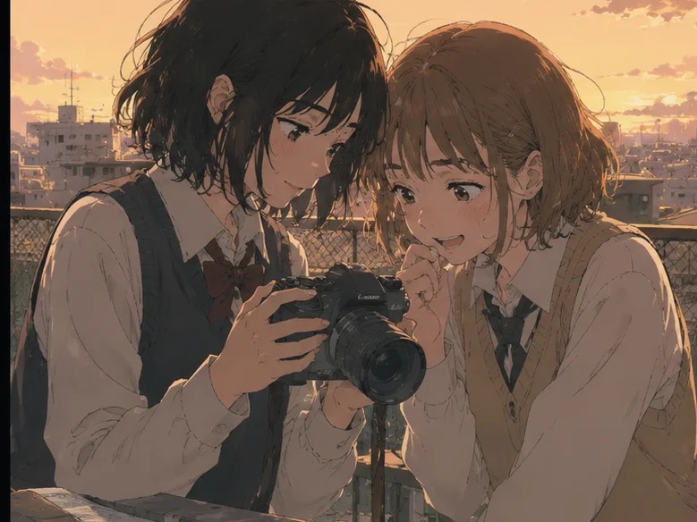写真を見つめて